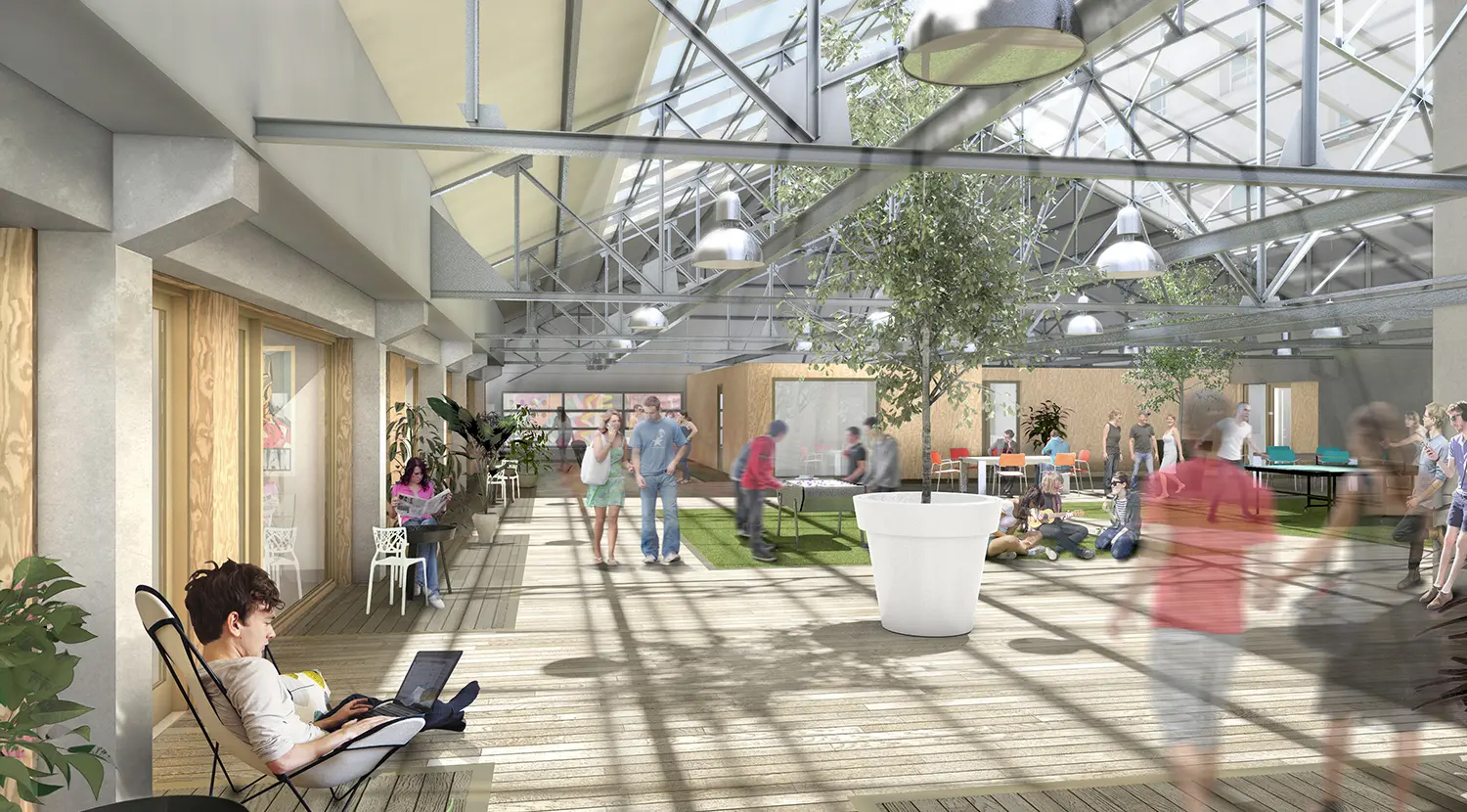 IODA Architectes - Réhabilitation d'une surface commerciale en 12 logements étudiants