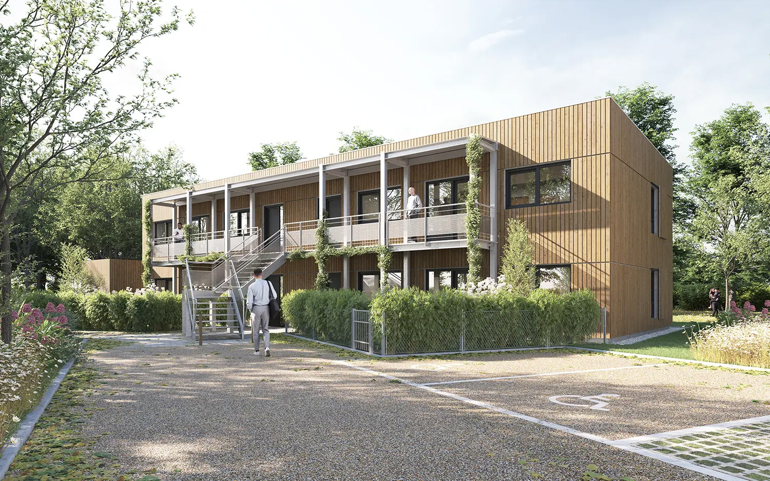 IODA Architectes - 4 logements filière bois à Landrethun