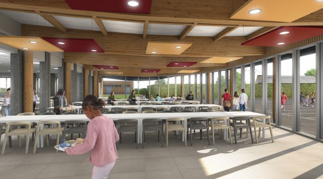 Une ondulation en Bois pour le collège Boris Vian à MARCK