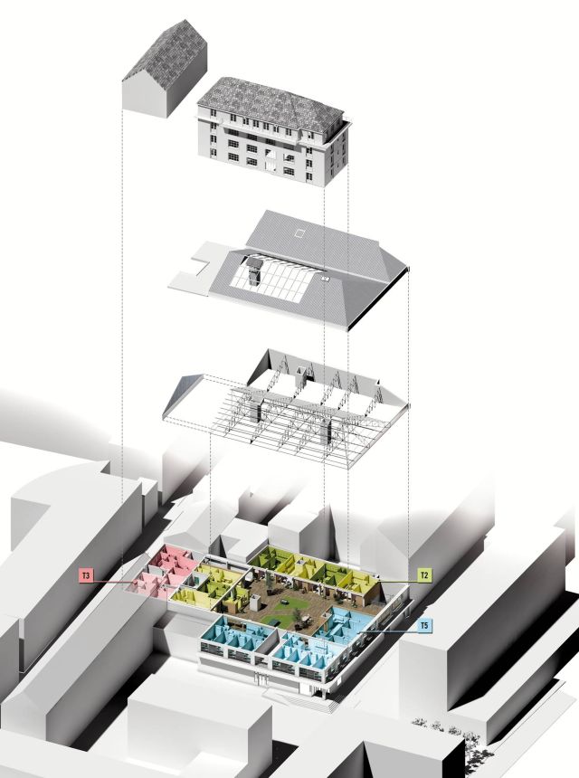 Réhabilitation d'une surface commerciale en 12 logements étudiants